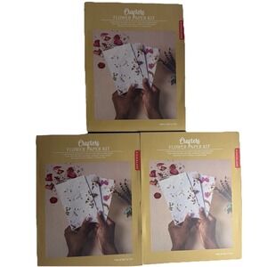 Kikkerland Crafters Paper Flower Kit Novelty Decor LOT OF 3 BOXES NEW
